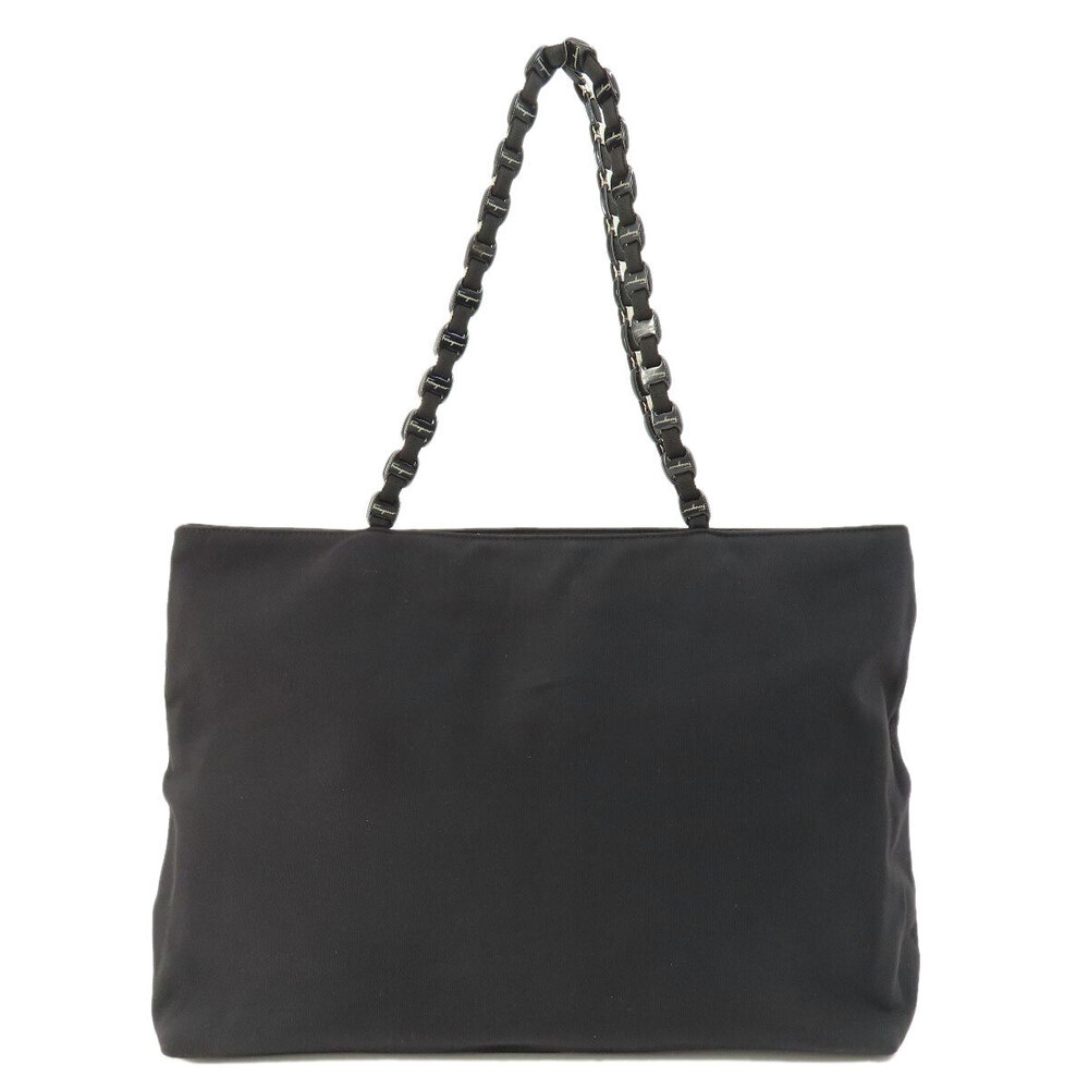 Salvatore Ferragamo canvas bag tote Black